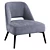 Sleek Dante Armchair: Luxury and Comfort 3D model small image 1