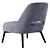 Sleek Dante Armchair: Luxury and Comfort 3D model small image 2