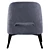 Sleek Dante Armchair: Luxury and Comfort 3D model small image 3
