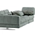 Blues Velvet Modular Sofa 3D model small image 6