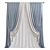 Modern Foldable Curtain 3D model small image 1