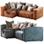 Mello Taos Brown Sectional: Modular Comfort at its Finest! 3D model small image 4