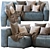 Mello Taos Brown Sectional: Modular Comfort at its Finest! 3D model small image 5