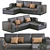 Luxury Alhambra Leather Sofa 3D model small image 1