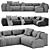 Bolia COSIMA Modern Modular Sofa 3D model small image 2
