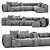 Bolia COSIMA Modern Modular Sofa 3D model small image 4