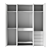 Elegant Italian Glass Wardrobe: Scrigno by Sangiacomo 3D model small image 6