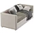 Modern Convertible Sofa Bed 3D model small image 3