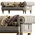 Elegant Armani Chesterfield Sofa 3D model small image 2