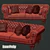 Elegant Armani Chesterfield Sofa 3D model small image 5