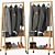 Versatile Rolling Coat Stand 3D model small image 1