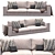 Modern Elegance: Hamilton Sofa by Minotti 3D model small image 6