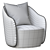 Audrey M Modern Armchair 3D model small image 1