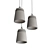 Modern Concrete Cone Pendant 3D model small image 3