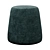 Elegant Juhl Velvet Ottoman 3D model small image 2