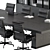 Modern Conference Table Set 3D model small image 3