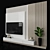 Modern TV Wall Set with 65 inch TV 3D model small image 3