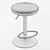 Bamboo-Metal Adjustable Stool Set 3D model small image 6