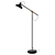 Modern Black Floor Reading Lamp 3D model small image 1