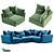 Luxury Neapol Corner Sofa 3D model small image 3