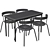 Modern Oak Dining Set 3D model small image 8