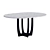 Elegant Marble and Graphite Table 3D model small image 1