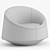 Elegant Crystal Armchair by Tacchini 3D model small image 4