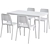 Modern White Dining Set: Melltorp & Teodores 3D model small image 1