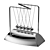 Classic Newton Cradle Toy 3D model small image 1