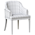 Elegant Wolfe Dining Chair 3D model small image 5