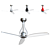 Sleek Faro Ceiling Fan 3D model small image 1