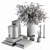 Elegant Bouquet Decor Set 3D model small image 5