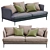 Elegant Alivar Portofino Sofa 3D model small image 2