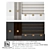 Kyu Light Collection: Glass Document Cabinet, Fixed Document Cabinet, Credenza & Wall Panel 3D model small image 4