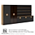 Kyu Light Collection: Glass Document Cabinet, Fixed Document Cabinet, Credenza & Wall Panel 3D model small image 6