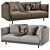 Modern Italian Arlott High Sofa 3D model small image 1