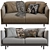 Modern Italian Arlott High Sofa 3D model small image 2