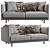 Modern Italian Arlott High Sofa 3D model small image 6