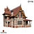 Classic Wood Shingle House 3D model small image 1