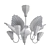 Sleek Nordic Design Ceiling Lamp 3D model small image 2
