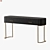 Elegant Ebony Marble Console 3D model small image 2