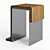 Melt Collection Walnut Side Table 3D model small image 1