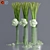 Elegant Hydrangea Leaf Vase Set 3D model small image 3