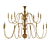 Luxury Brass Chandelier: Art Deco Elegance 3D model small image 1