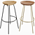 Sleek Alden Bar Stool 3D model small image 1