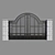 Elegant Iron Gates - Enhance Your Entrance 3D model small image 1
