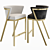 Gold Flamingo Berenice Counter Stool 3D model small image 1