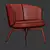 Sleek Bece Armchair: Contemporary Elegance by Lema 3D model small image 5