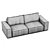 Premium Quality Milan Sofa: Customizable and Eco-Friendly 3D model small image 4