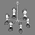 Strato Lightstar Pendant Chandelier 3D model small image 3